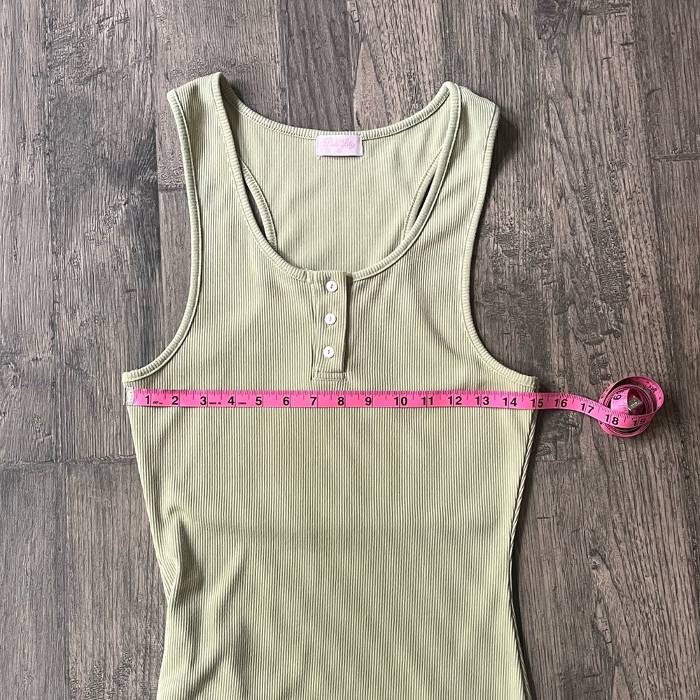 Pink Lily Wonderstruck Ribbed Tank Midi Dress Size M - Picture 7 of 10